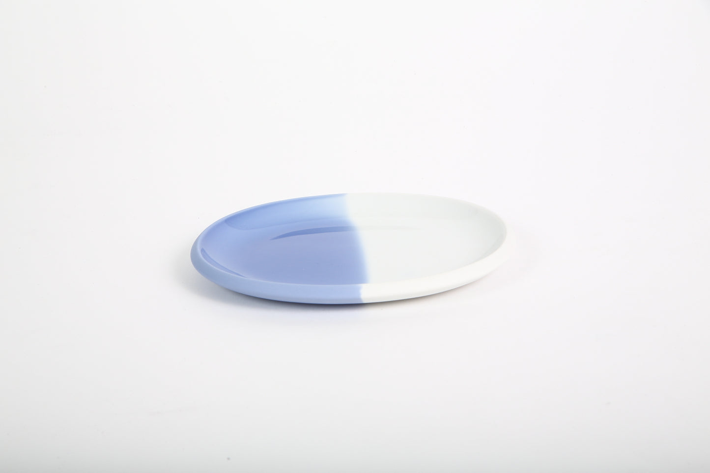 RB Ovalotto Platter Oval Flat 16cm Blue / White