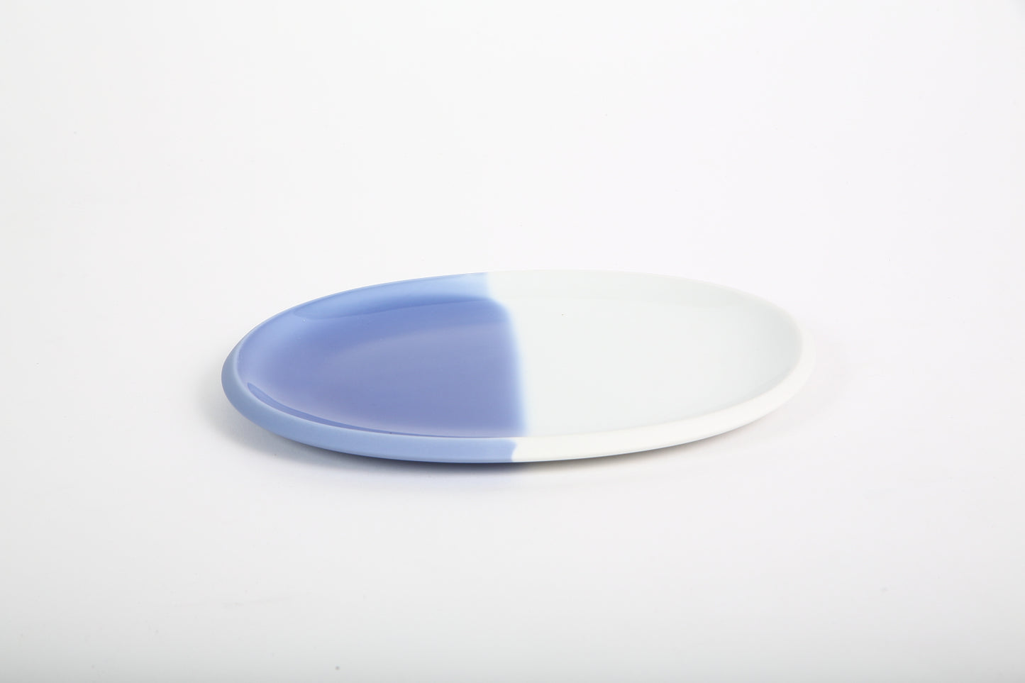 RB Ovalotto Platter Oval Flat 20cm Blue / White