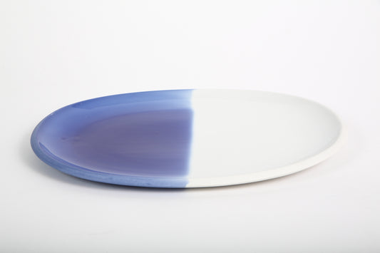 OVALOTTO platter oval flat 28.5 Blue/White