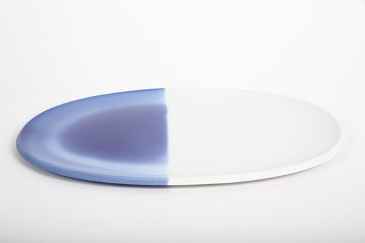 OVALOTTO platter oval flat 33 Blue/White
