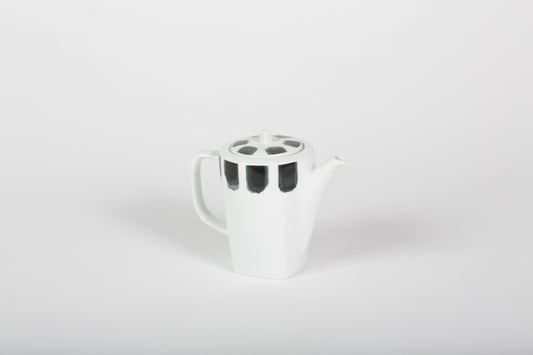 PY Coffee Pot 0.58 L White w/Black Brush